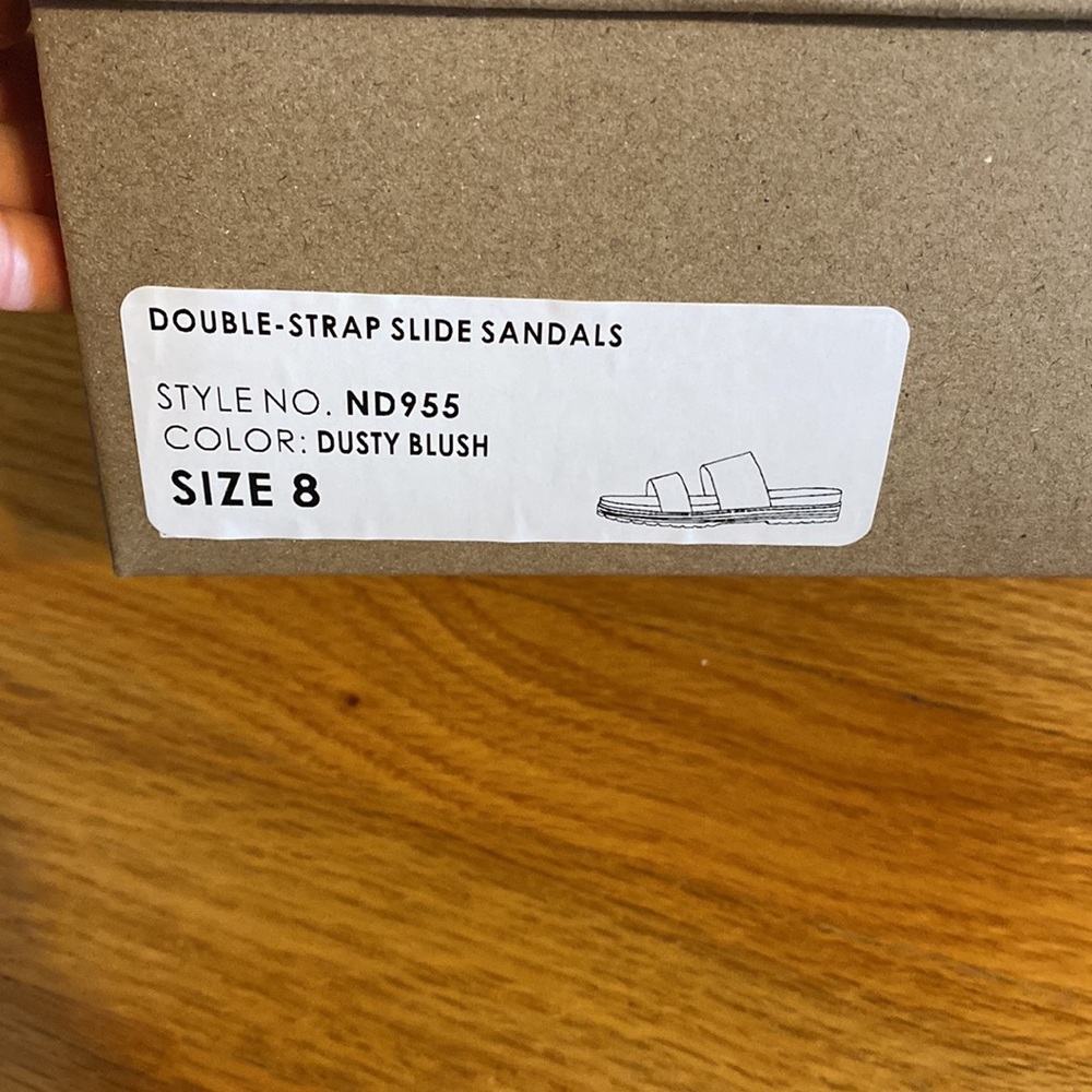 NIB Madewell Double Strap Slides Sz 8 - Picture 2 of 6